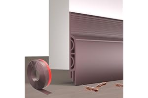 KAYLEINSTER 39" Door Draft Stopper for Bottom of Door,Door Sweep for Exterior & Interior Doors,Weather Stripping Door Seal Strip for Door Insulation, Under Door Draft Blocker Noise Cold Air,Brown