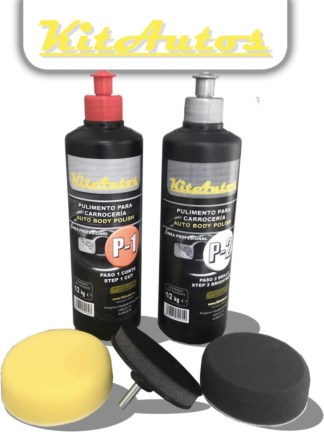 Bodywork Polishing Paste 2 x 1/2 kg + Polishing Tools for Auger.
