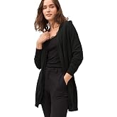 ellos V-Neck Button-Front 100% Cotton Boyfriend Cardigan | Women's Plus Size
