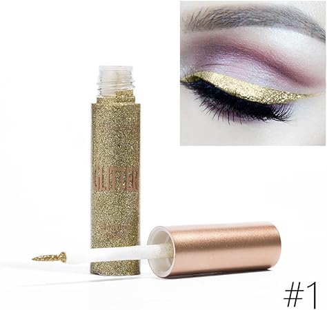 Amazon Cutelove 大粒のグリッター ラメアイライナー リキッドタイプ 10色展開 きらめき 金属ツヤ ロングラスティング 防水 イベントにぴったり 欧米で大人気 A1 Cutelove アイライナー 通販