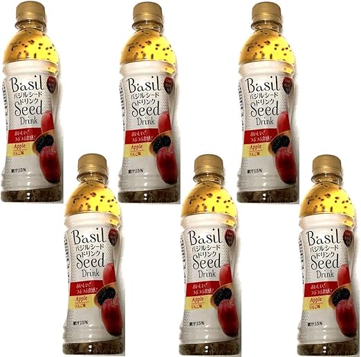 Amazon アライドコーポレーション バジルシードドリンク りんご 350ml 6本セット 飲みやすい ペットボトル タイプ バジルシード入り りんごジュース バジルシード ダイエット ヘルシードリンク ノーブランド品 ドリンク 通販