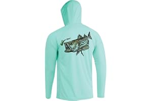 Palmyth Fishing Hoodie for Men Long Sleeve Sun Protection UV UPF 50+ Shirts…