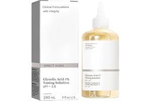 KKINYAS 240ml Ordinary Glycolic Acid 7% Toner，Glycolic Acid 7% Toning Resurfacing Solution ，Facial Exfoliation，Solution for Blemishes and Acne，Rejuvenate Your Skin