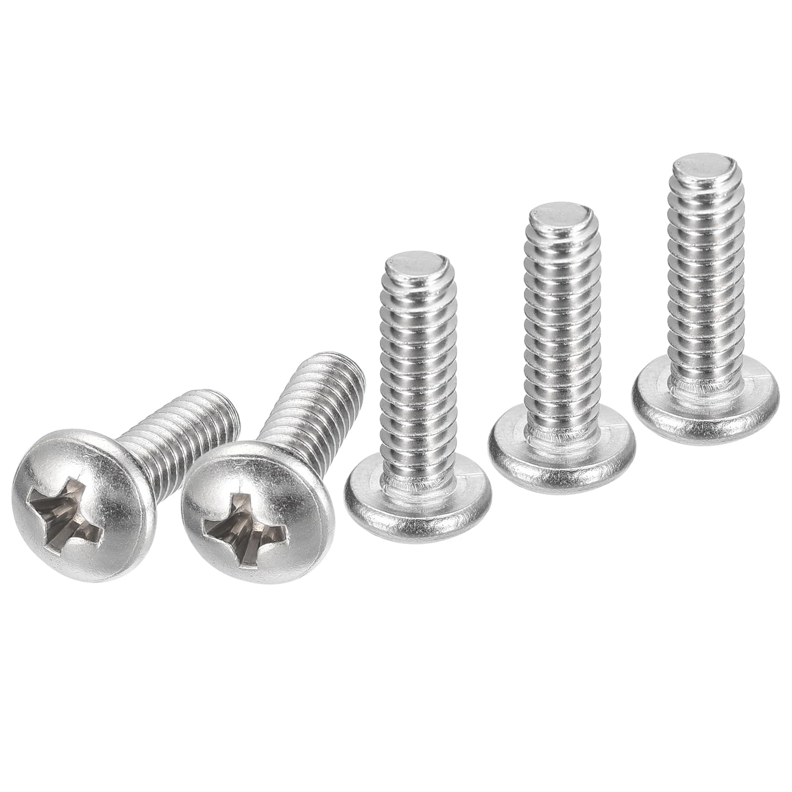 DTGN #10-24x5/8" Pan Head Machine Screws, 50Pcs 304 Stainless Steel, Phillips Drive, UNC Full Thread, Bright Finish, Screws Bolts Kit — image 1