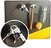 RAM-PRO 4 Black Wall Mount Screw-in Tool Holder, Utility U-Hooks 3-1/2”. Great for Garage/Workshop Storage. Hang Shovels, Rakes, Brooms, Garden Tools etc.