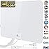 1byone 50 Miles Amplified HDTV Antenna with Amplifier Booster USB Power Supply to Boost Signal and 20ft Coaxial Cable, Shiny Antenna