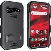Wireless PROTECH Protective Case Compatible with Kyocera DuraForce PRO 3 (E7200), Protective Case with Kickstand and Screen Protector (Black)
