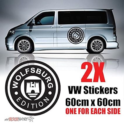 2 x Wolfsburg Edition 60cm Aufkleber,Sticker von myrockshirt ®, Autoaufkleber,Auto,Lack,Scheibe, Tuning , Racing aus Hochleis