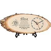 BeauGift Uncle Gifts, Wooden Clock Gifts for Uncle from Niece Nephew, Best Uncle Ever Gifts Idea for Birthday Fathers Day Christmas