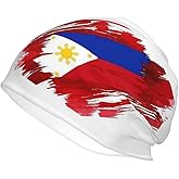 ASYG Philippines Beanie Hats Slouchy Knit Hat Philippines Flag Beanie Caps Pilipino Hat for Shopping Yoga Travel