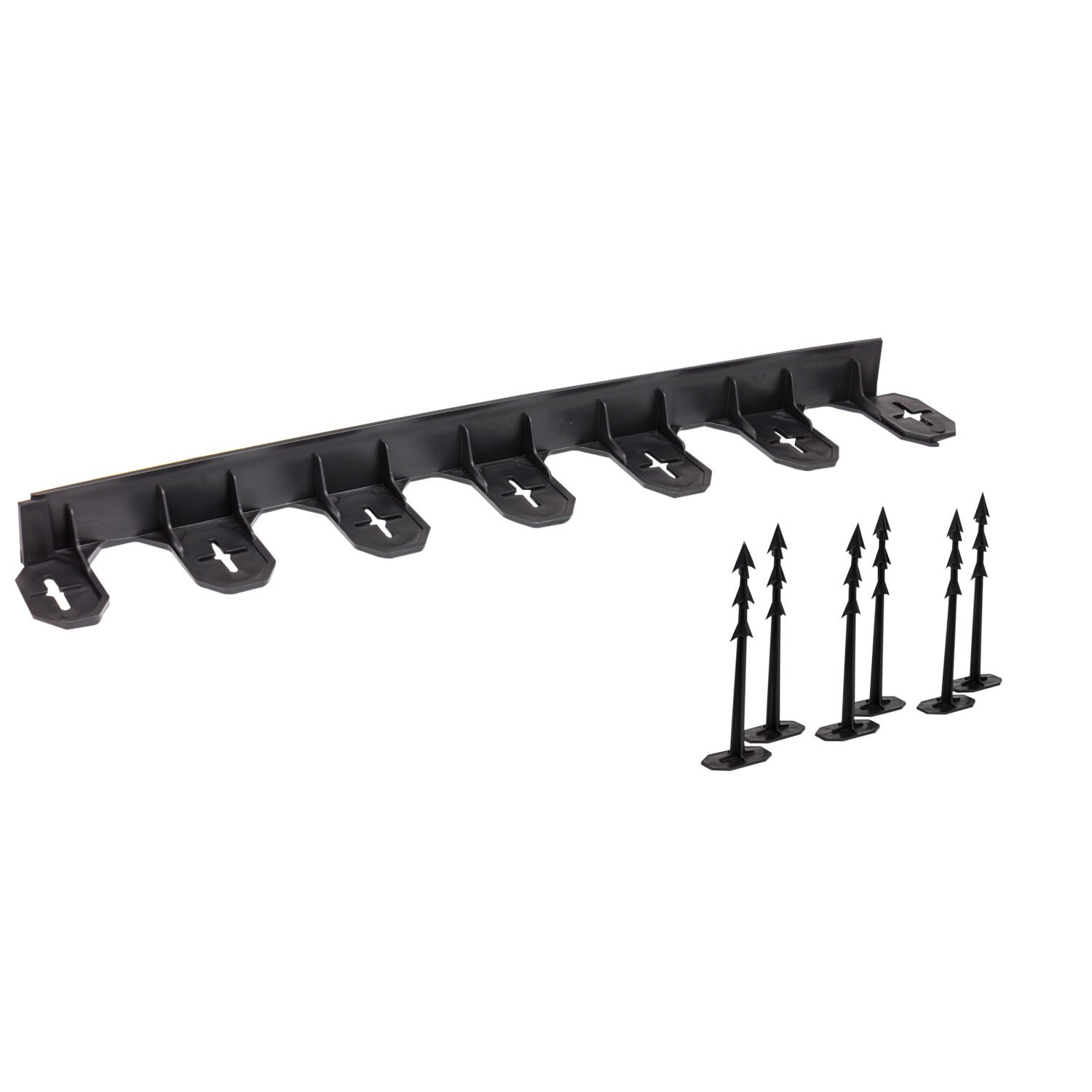 Prosper Plast IB0645-S411 480 x 8.4 x 4.5 cm Lawn Border - Black (12-Piece)