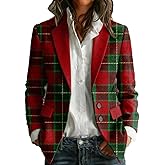Women's Vintage Casual Christmas Party Corduroy Blazer Xmas Holiday Jacket 2025