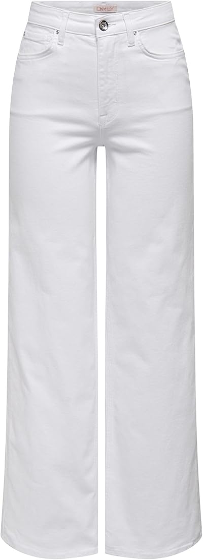 ONLY Female Jeans mit weitem Bein ONLMADISON Hohe Taille Weiter Beinschnitt Jeans