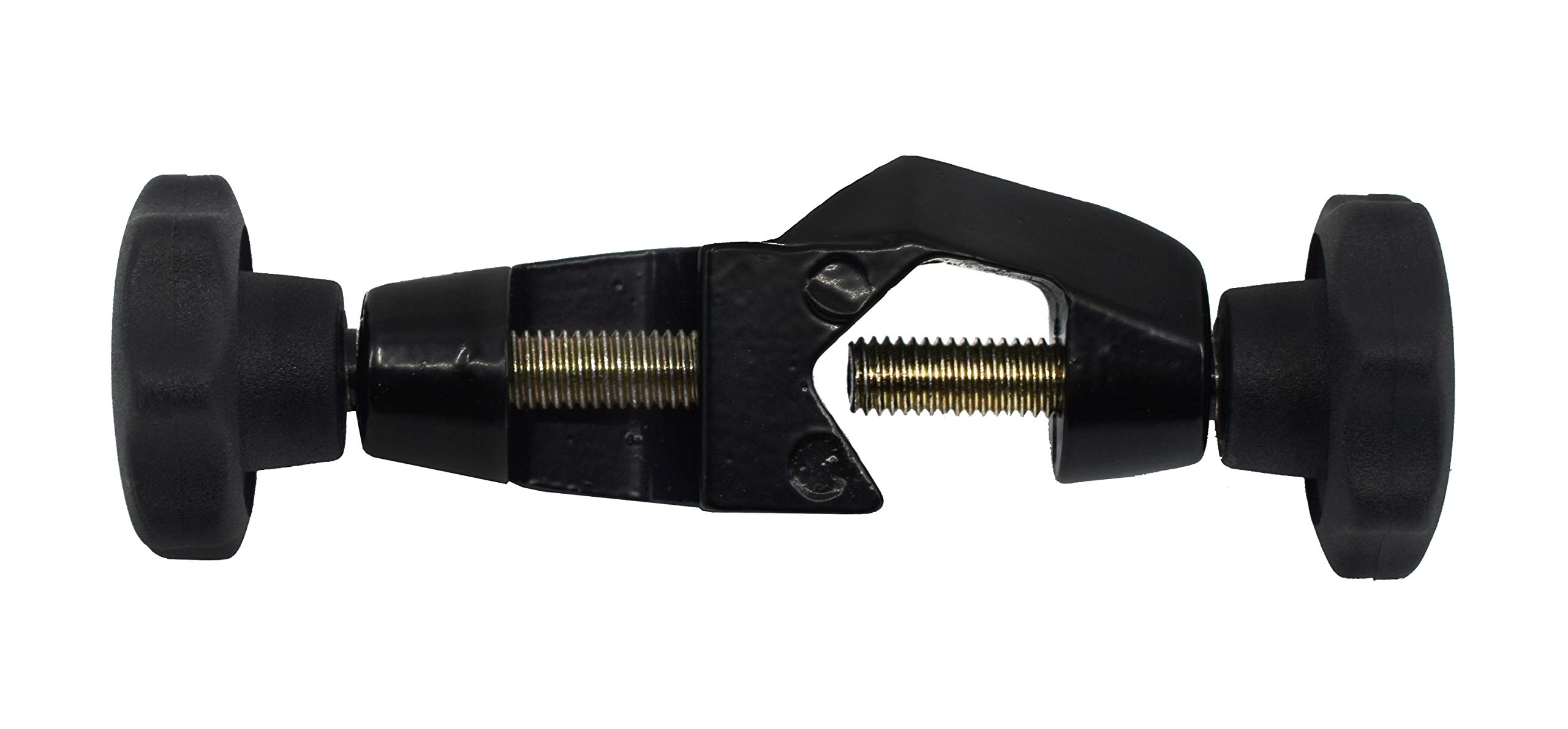 Eisco Heavy Duty Black Coat Finish Boss Head - Fits Rods Up to 20mm Diameter | Die Casted Alloy | Large Thumb Screws | Grooved Knob for Easy Adjustments | 127mm Length x 38mm Width