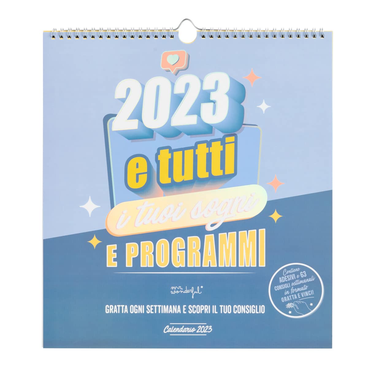 Mr. Wonderful - Wall calendar - 2023 and all your dreams and programs, blue