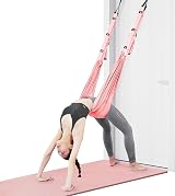 flintronic Yoga Stretching Strap Pink Aerial Rope Back Bend Trainer