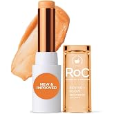 RoC Multi Correxion Eye Balm with Vitamin C, 0.14 oz, Brightening Eye Cream | Revive + Glow Vitamin C Eye Balm Stick with Retinol Eye Cream Packette; fragrance free, non-comedogenic, for sensitive skin
