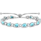 FANCIME Shine of Tears Birthstone Tennis bolo Bracelets Sterling Silver Tennis Bracelets Charm Fine Jewelry Birthday Gifts for Women Mom