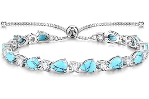 FANCIME Shine of Tears Birthstone Tennis bolo Bracelets Sterling Silver Tennis Bracelets Charm Fine Jewelry Birthday Gifts for Women Mom