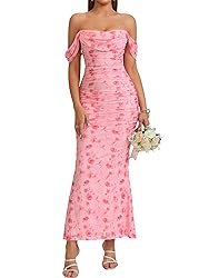 KUTUMAI Off The Shoulder Maxi Long Dress Corset