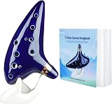 Ohuhu Zelda Ocarina 12-Hole Alto C with Song Book Display Stand Bag