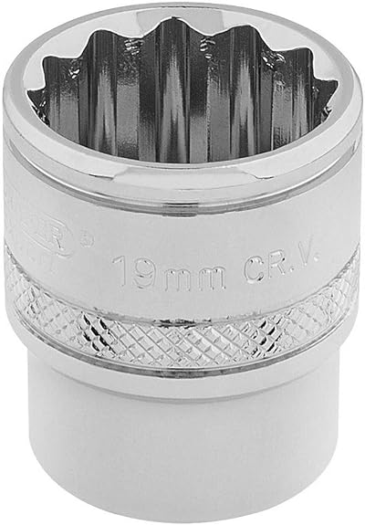 Draper 32797 3/8" Drive 12-Point Metric Socket 19mm Hi-Torq Chrome Vanadium