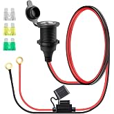 3.3FT 12AWG 12 Volt Cigarette Lighter Socket,12v Power Outlet | Cigarette Lighter Socket Power Supply Cigarette Lighter Plug with Inline Blade Fuse 20A 25A 30A, Automotive Replacement Parts