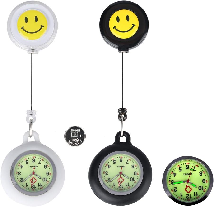 YISUYANurse Watch,Nurse Fob Watch,Nursing Watch,Clip Watch,Lapel Watch,Nurse Fob Watch with Second Hand,Clip on Nursing Watch