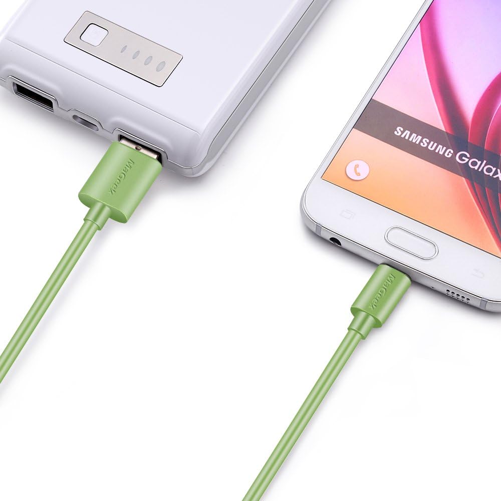 MaGeek® 6ft / 1.8m Premium Extra Long Micro USB to USB Cable High Speed USB 2.0 A Male to Micro B for Samsung, HTC, Sony, Motorola, LG, Google, Nokia and More (Green) - Image 5