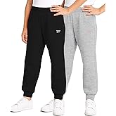 Reebok Girls Sweatpants - 2 Pack Performance Fleece Active Joggers Sweatpants for Girls - Soft Stretch Kids Athletic Pants