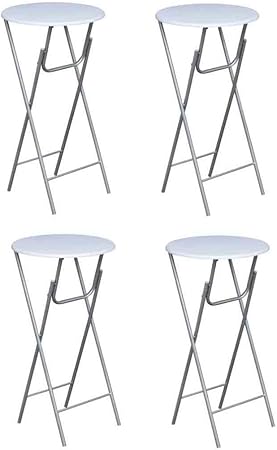 Festnight Praktisch Stehtisch Set 4 Stucke Klappbare Bartisch Bistrotische Klapptisch Biertisch Rund Tischplatte H He 112cm Amazon De Garten