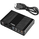 VAlinks USB 2.0 External Sound Card 6 Channel 5.1 Surround Optical S/PDIF Audio Sound Card Adapter for PC Laptop Recording Co