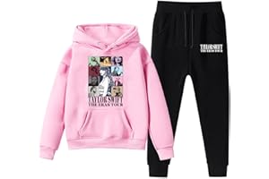 YHIWU Kids Sweatshirt Sets 2 Piece Fashion Graphic Clothing Sets Long Sleeve Pullover Sweatshirt Tops and Sweatpants Set