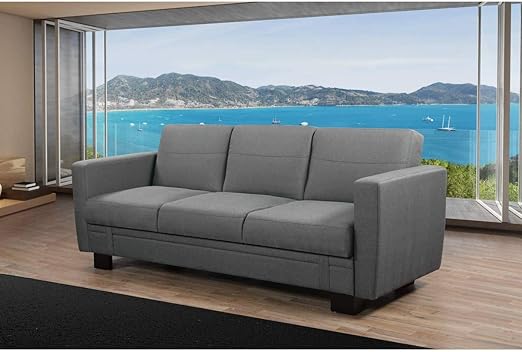 Habitat Et Jardin Canapé Convertible Alexia 3 Places Gris Foncé