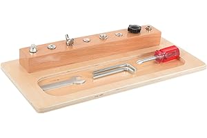 SUPVOX Wooden Screwdriver Board for Ages Montessori Educational for Boys and Learning Tool for Fine Motor