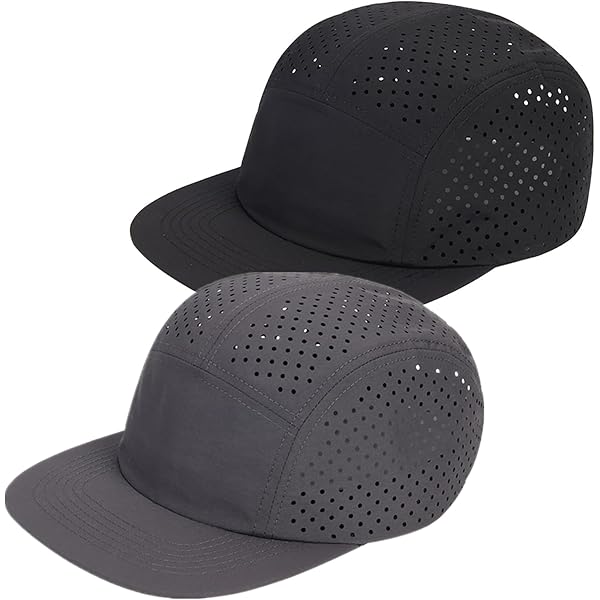 FASHIXD Mesh 5 Panel Hat Flat Brim Quick Dry Sports Running Hat