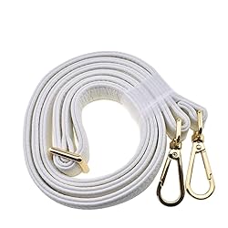 HAHIYO Adjustable Pebbled White Leather Purse Chain
