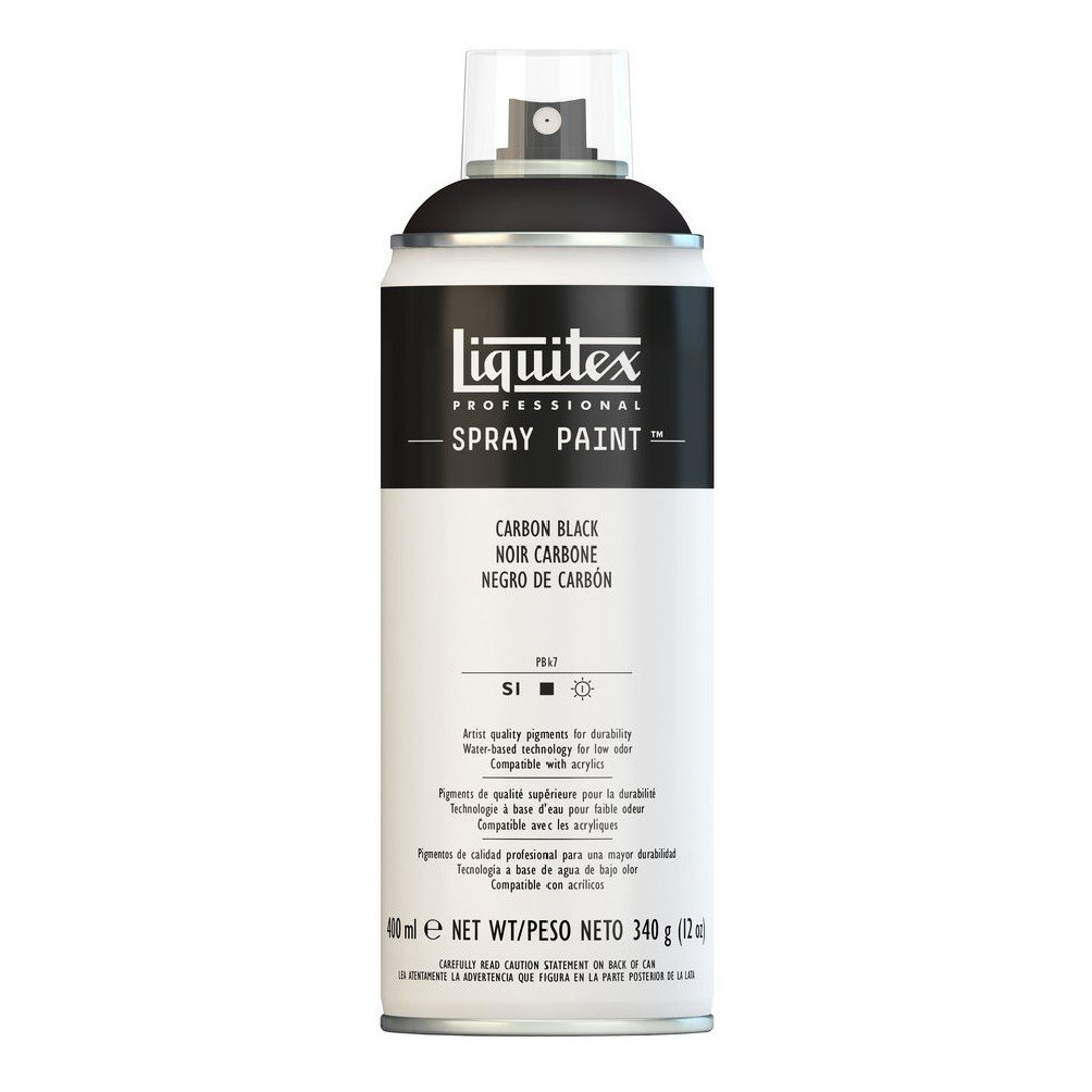 LIQUITEX 4450337 Professional Spray Paint, Carbon Black, 400 ml (Pack of 1)