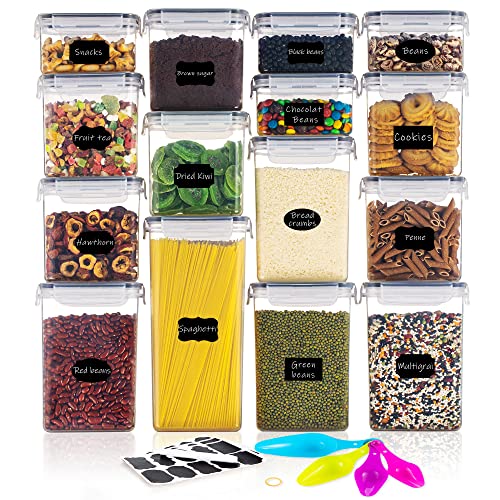 Guiwushiqi 15 Pack Airtight Food Storage Containers Set with Lids for