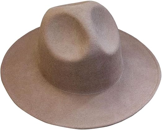 beige felt hat
