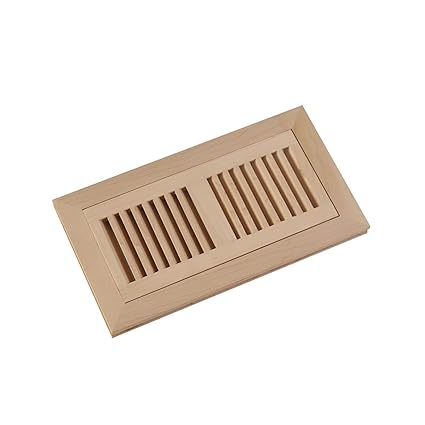 Welland Maple 4 Inch By 10 Inch Flush Mount With Frame Hardwood Vent Floor Register Covers Unfinished