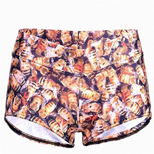 Shorts Sexy Fitness Shorts Women Sexy Galaxy Scales Cute Cat Leopard Digtal Print Elasticity Shorts 1 XL