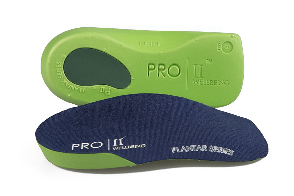 Pro11 3/4 Length Slim Fit Orthotic Heel Cup Insoles Plantar Fasciitis Metatarsalga Treatment (7-8.5 Medium)