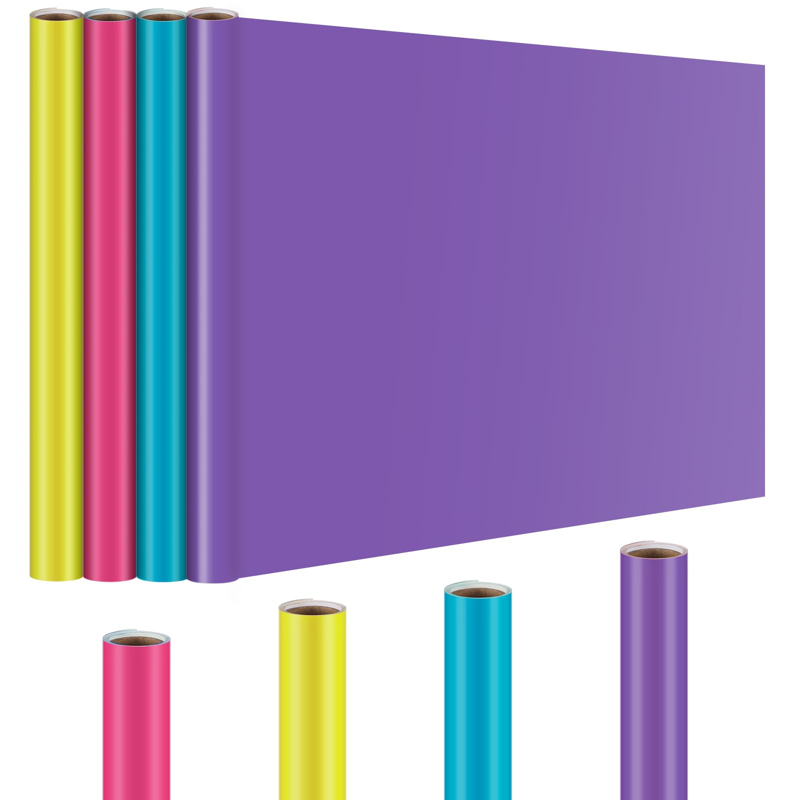 Photo 1 of Colarr 4 Rolls Bulletin Board Paper 48'' x 12' Fade Resistant Paper for Christmas Classroom Decor Bulletin Board Roll Paper Painting Watercolors Acrylic Paint Roll for Wall Art Crafts(Morandi Color)