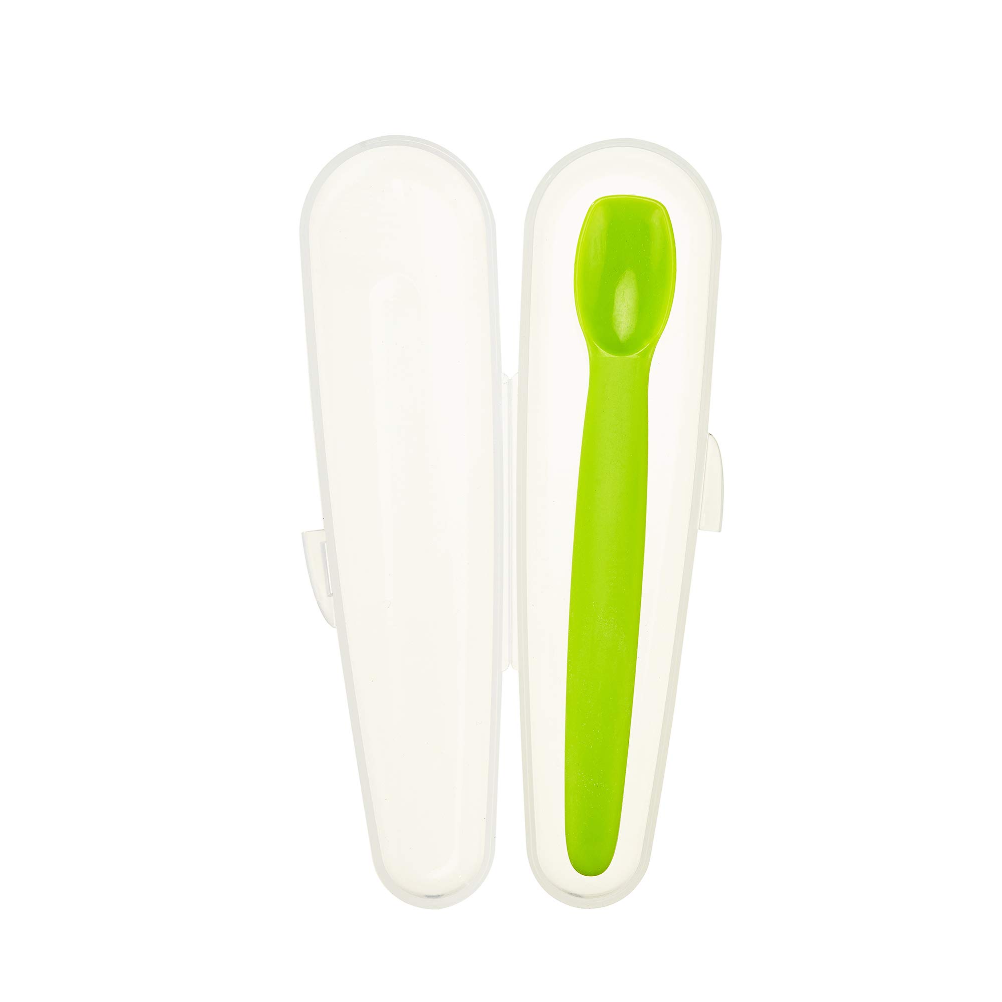 Innobaby - Silicone baby spoon with carrying case - Green