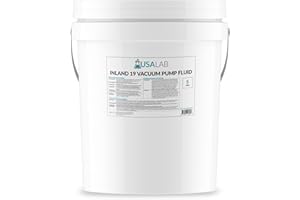 USA Lab Inland 19 Vacuum Pump Oil for Edwards, Welch, Leybold, Agilent, Long Fluid Life Molecularly Distilled Vacuum Oil for Minimal Backstreaming, 5 Gallons