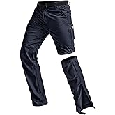 CQR Men's Convertible Cargo Tactical Pants, Water Resistant Outdoor Hiking Pants, Zip Off Lightweight Stretch Work Pants