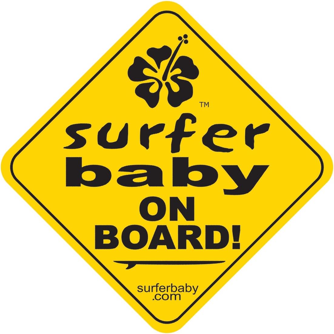 on Board Car Safety Window Sticker Sign (Yellow)