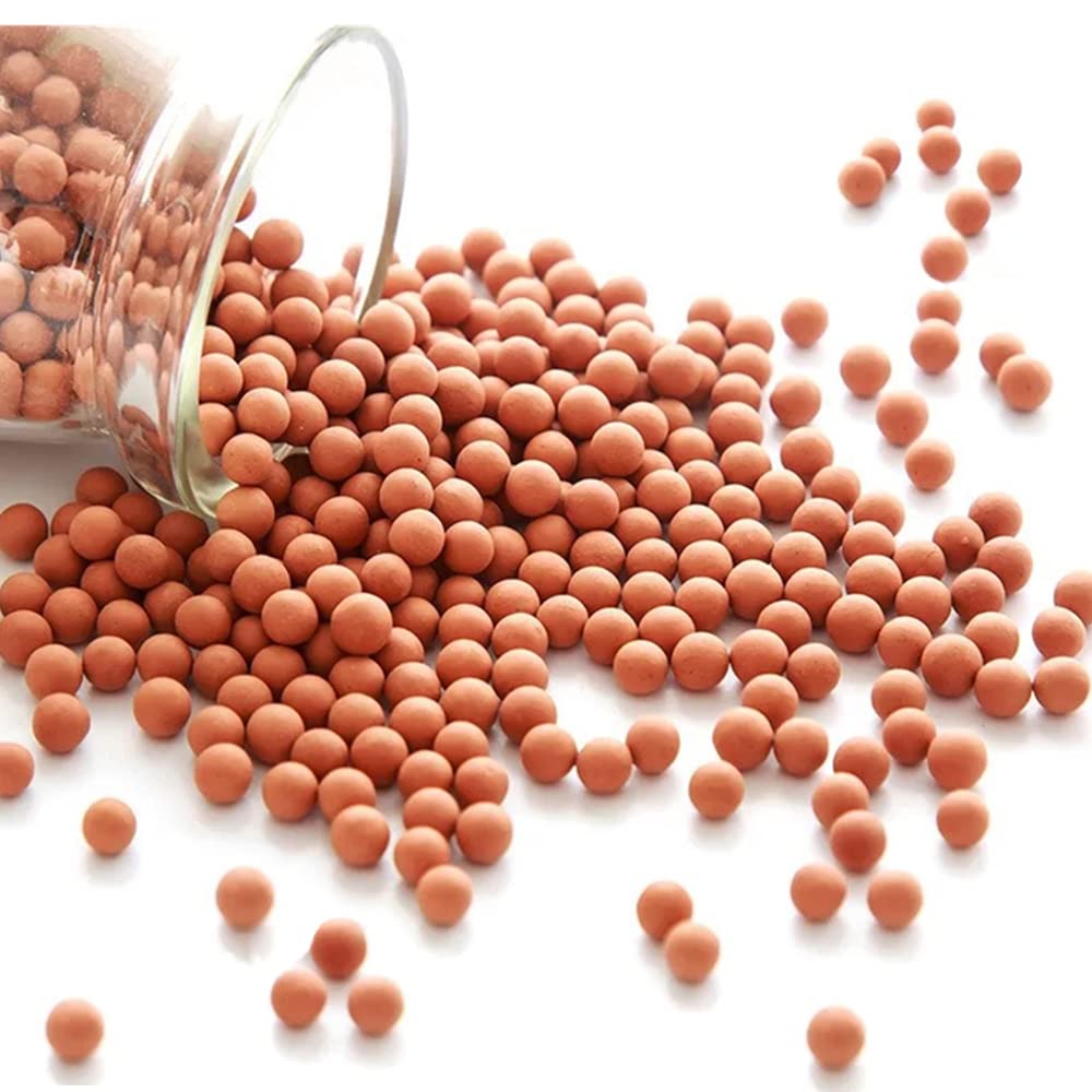 2 lb Clay Balls for Plant Clay Pebbles 3mm-5mm Mini Hydroponics Ceramic Ball Horticultural Grade Succulent Soil Decorative Clay Rocks for Plant Pots Vase Fillers Hydroponic Growing,Brown