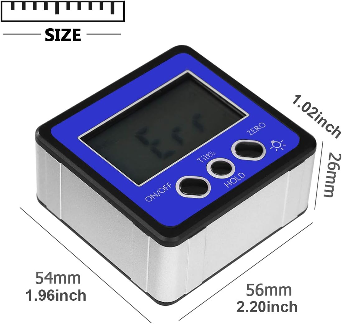 Digital Inclinometer Protractor, Precise Digital Inclinometer, Dust and ...